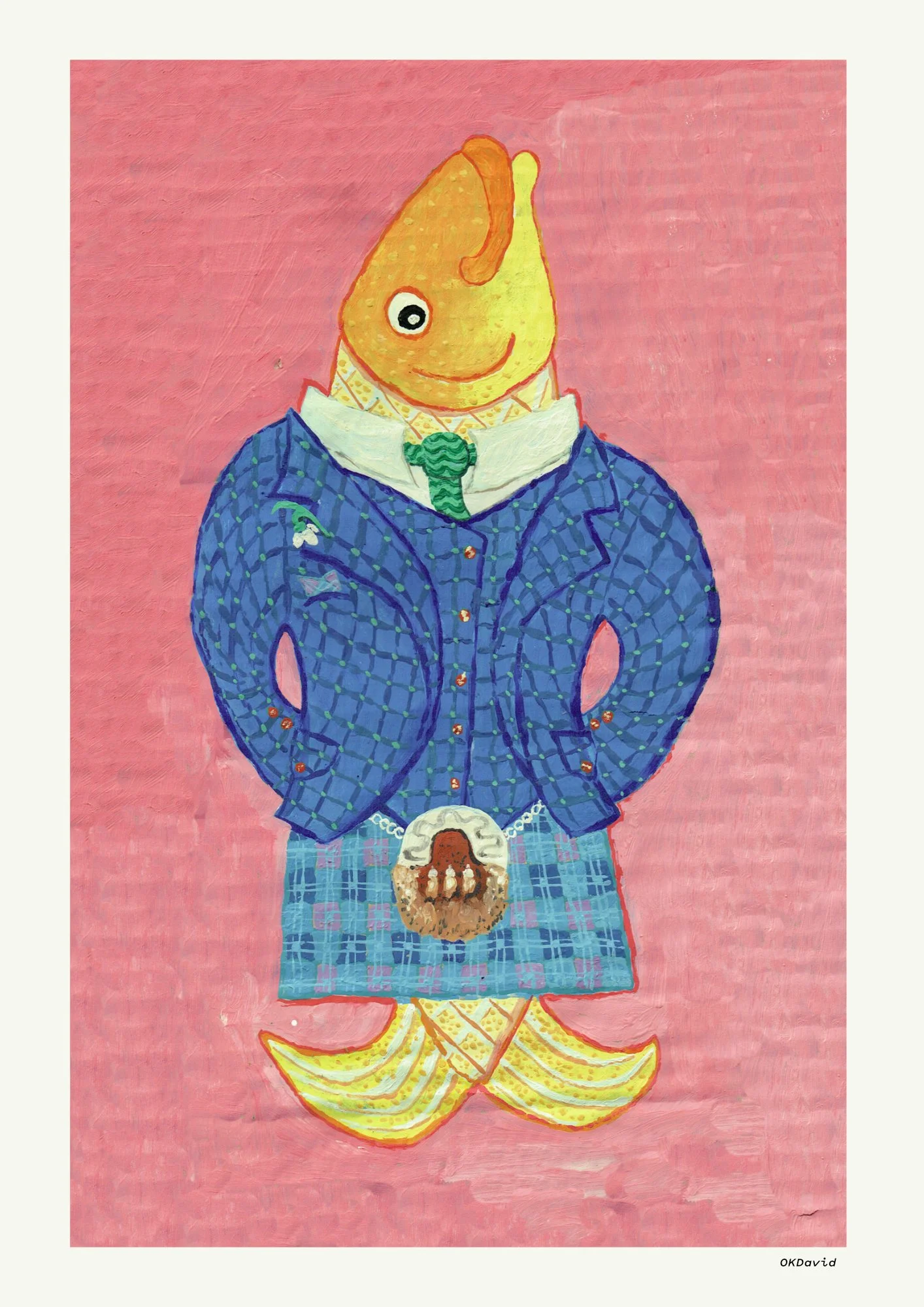現代美術ドローイング　タイトル【Ok,David.】 Art Prints — OK David